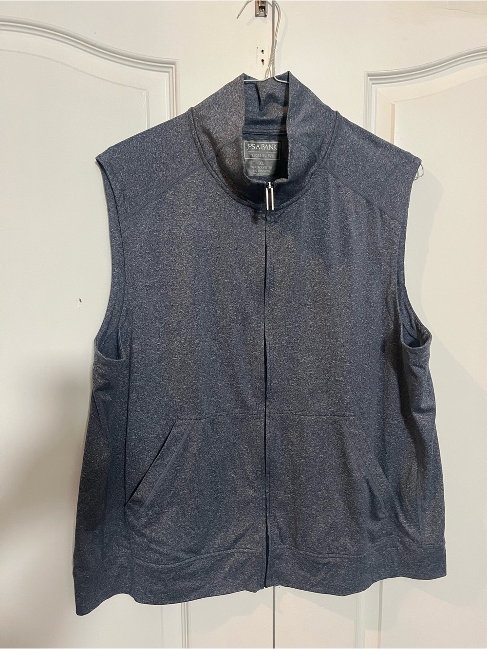 Jos. A. Bank Men's Navy Performance Zip-Front Vest